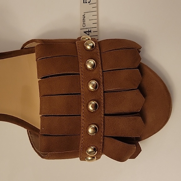 Kate Spade Suede Kiltie Fringe Block Heel 8 - Picture 8 of 12